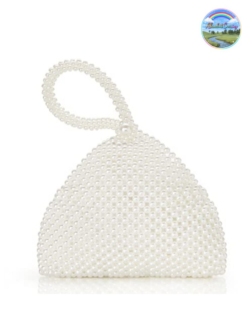 Pearl Evening Clutch Triangular Clasp Formal Bag